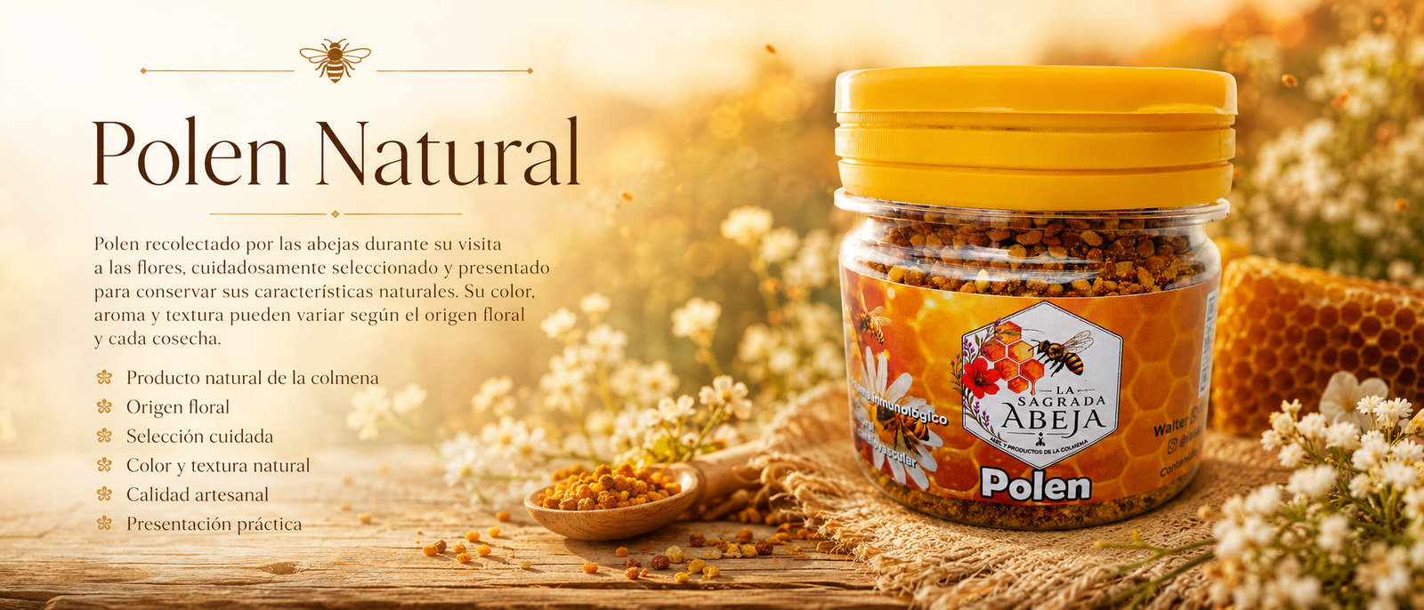 Características y cualidades del Polen Natural