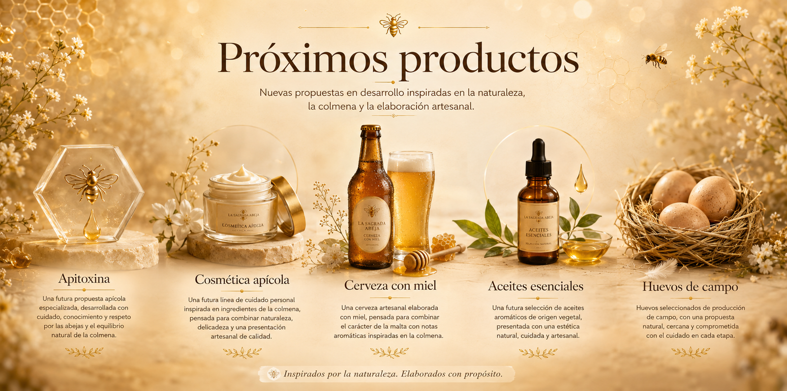 Próximos productos de La Sagrada Abeja